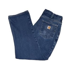 Carhartt Fire Resistant Blue Jeans Straight Leg Pants